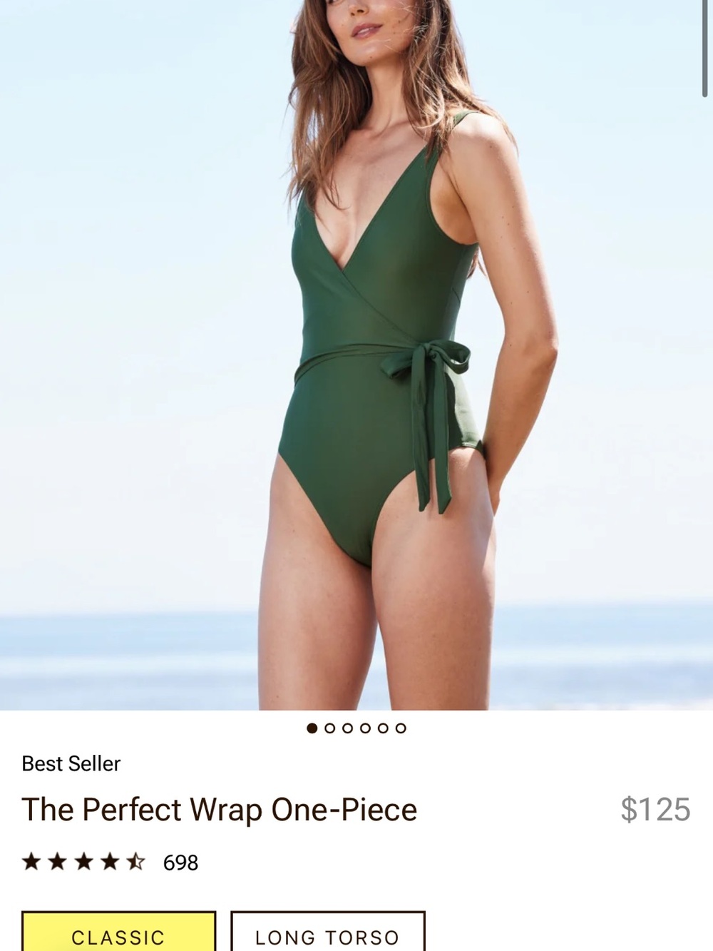 summersalt Olive Green One-Piece Swimsuit